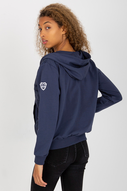 Námořnická modrá prošívaná bomber s...