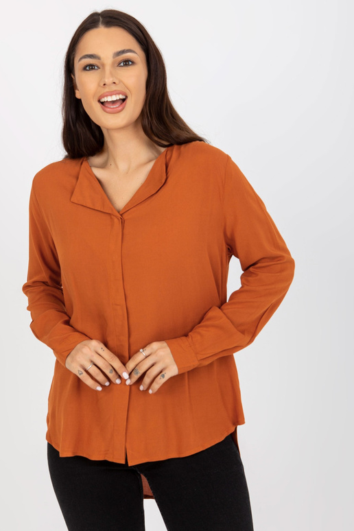 Světle hnědá košilová halenka...