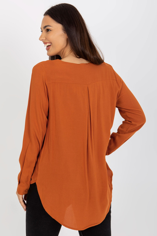 Světle hnědá košilová halenka...