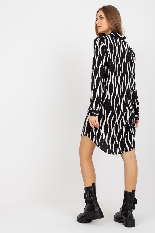 Černobílé šaty s potiskem RUE PARIS