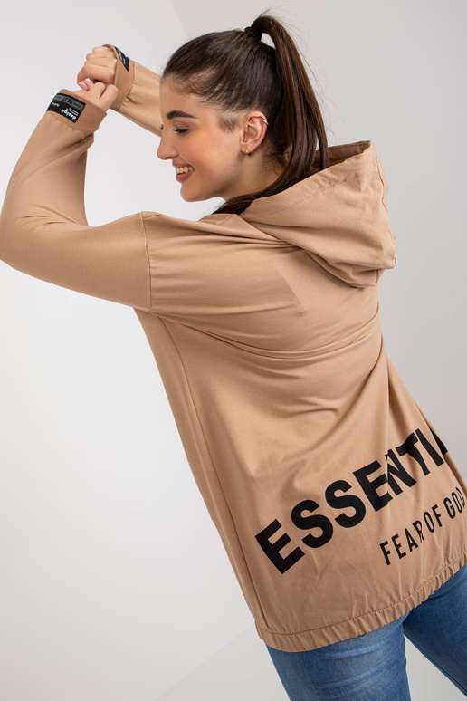 Mikina Camel plus size s potiskem na...