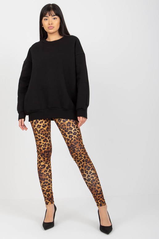 Černá basic mikina s kulatým výstřihem