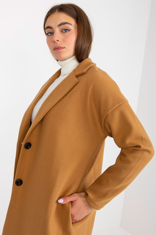 Velbloudí jednořadý kabát s kapsami... Velbloudí jednořadý kabát s kapsami...