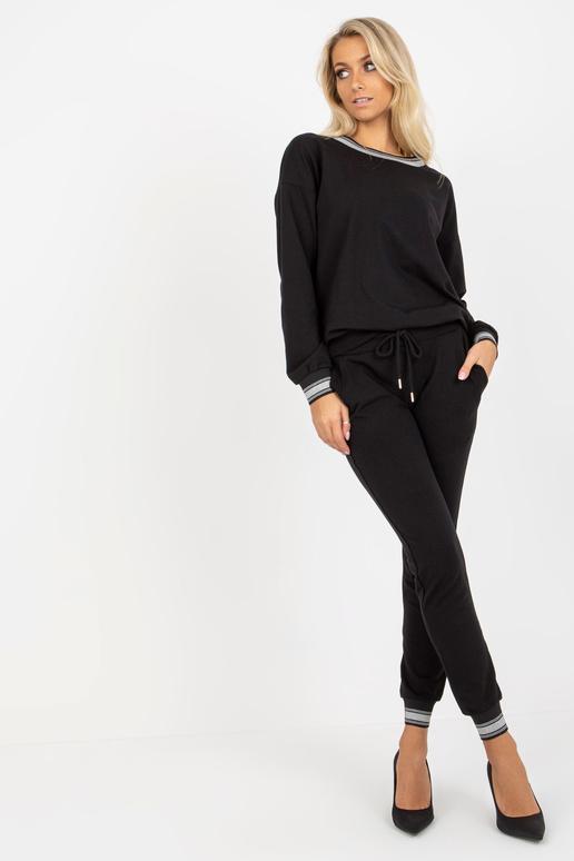 Schwarzes zweiteiliges Joggingset s...