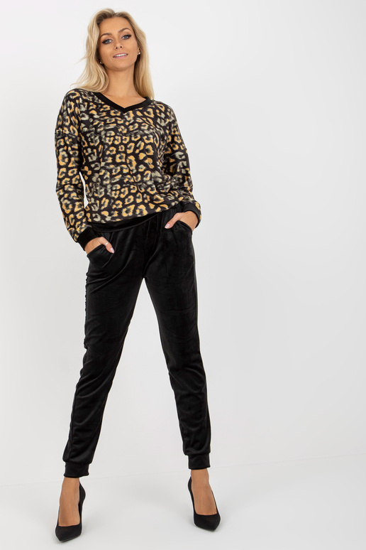 Sada černého a gelového Velours mit...