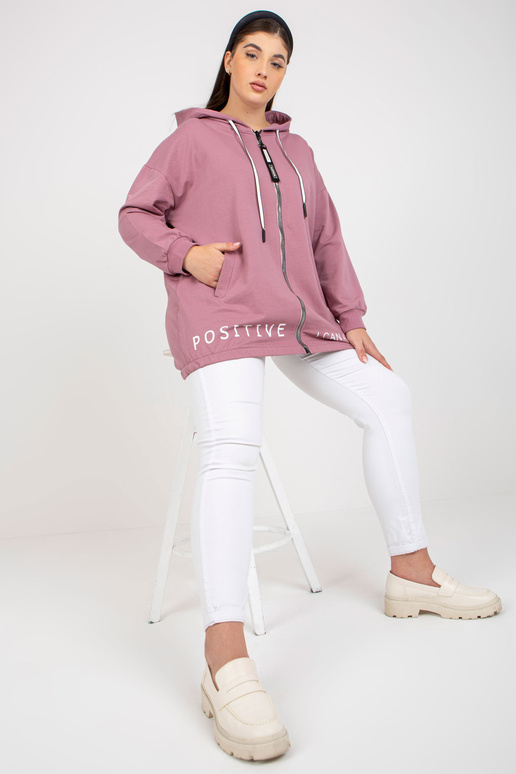 Špinavě růžová mikina plus velikosti...