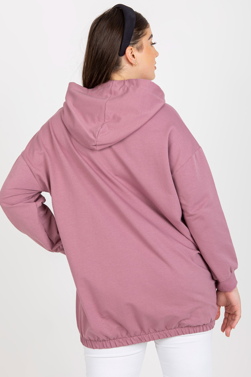 Špinavě růžová mikina plus velikosti...