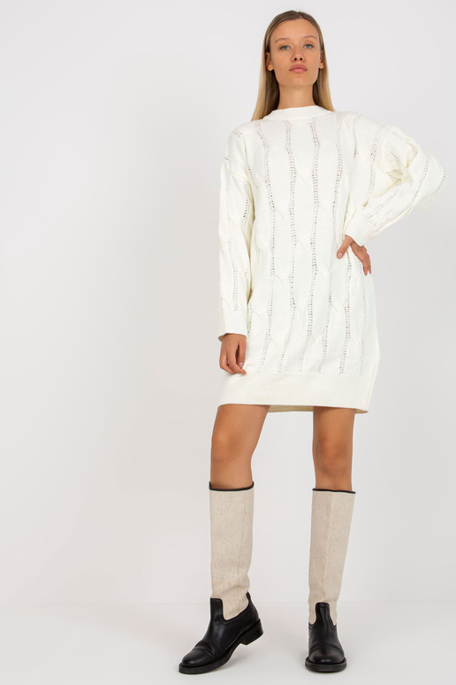 Ecru minišaty s copánky RUE PARIS