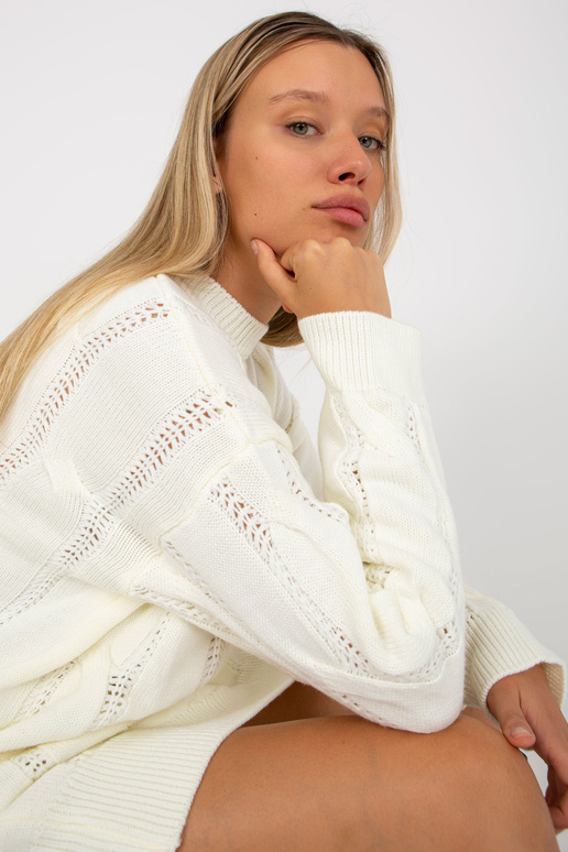 Ecru minišaty s copánky RUE PARIS