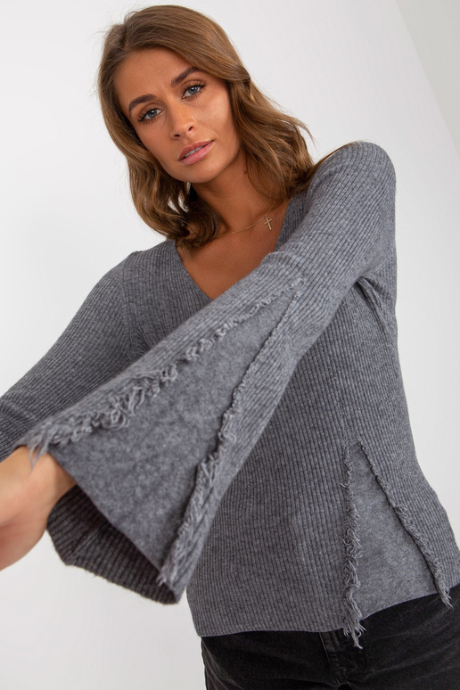 Sweter VI-SW-20260.91P TMAVĚ ŠEDÁ