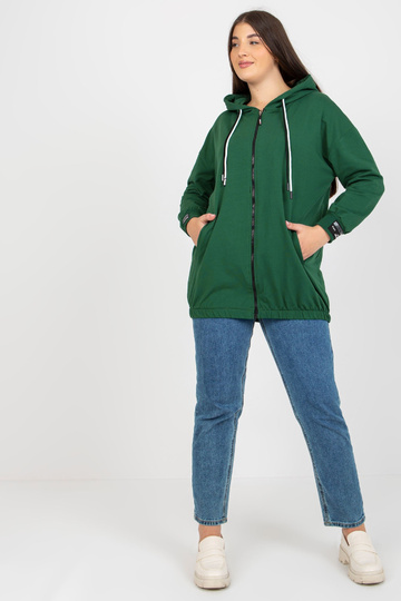 Tmavě zelená mikina větší... 2