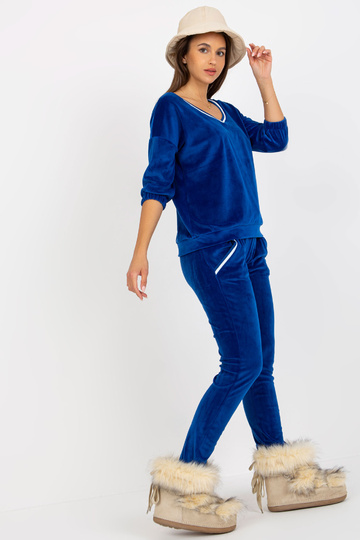 Dámský kobaltový velurový... 2