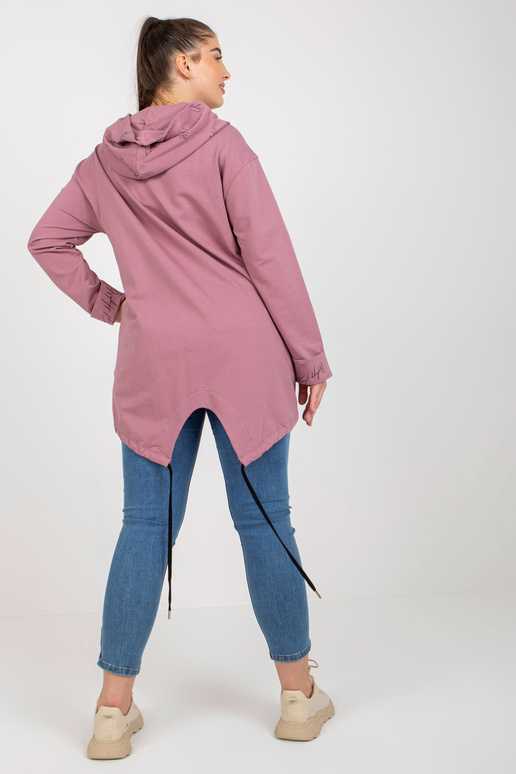 Špinavě růžová mikina plus velikosti...