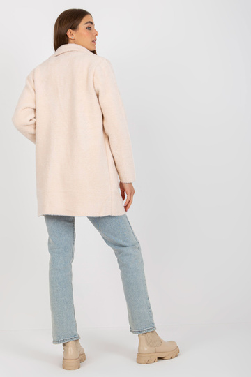 Světle růžový volný kabát z...