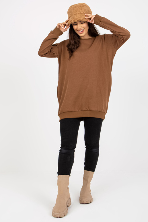 Mikina Braunes langes mit Taschen