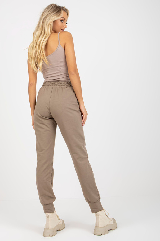 Dunkelbeige Damen Jogginghose mit...