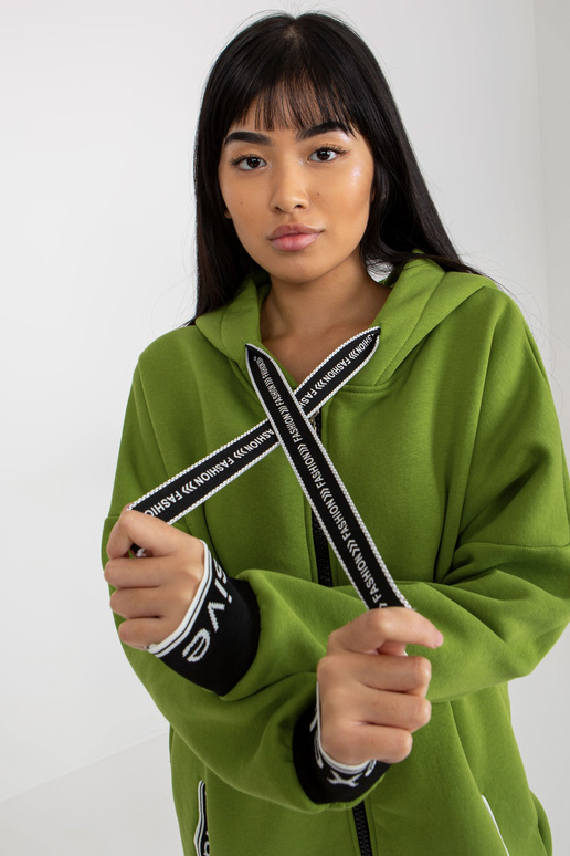 Světle zelená dlouhá mikina Mayar s...