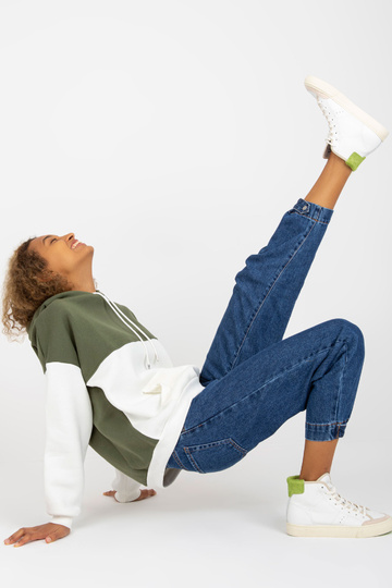 Khaki-ecru mikina basic... 2