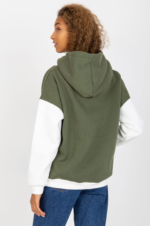 Khaki-ecru mikina basic mikina RUE PARIS