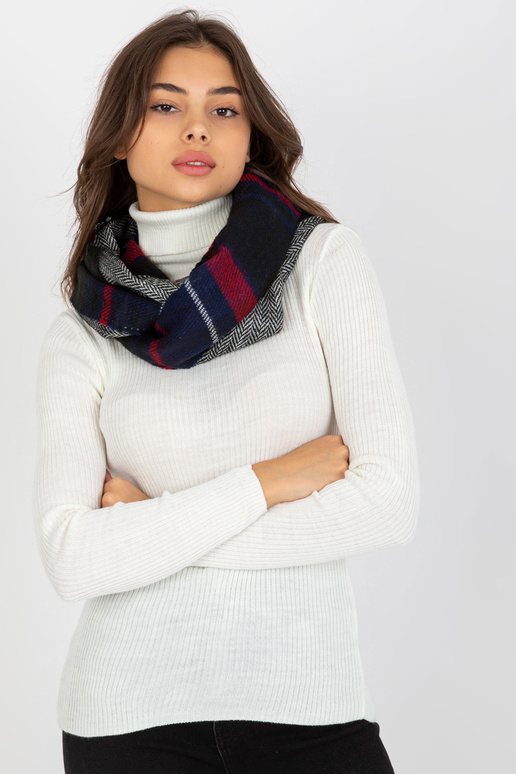 Tmavě modrý a červený kostkovaný...