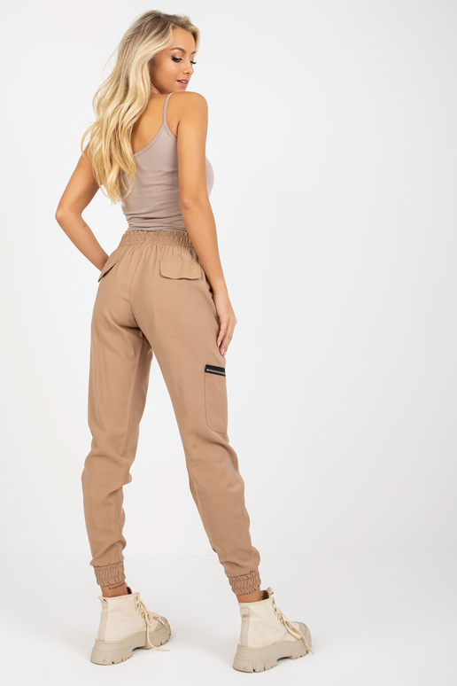 Camelfarbene Cargo-Jogginghose mit...