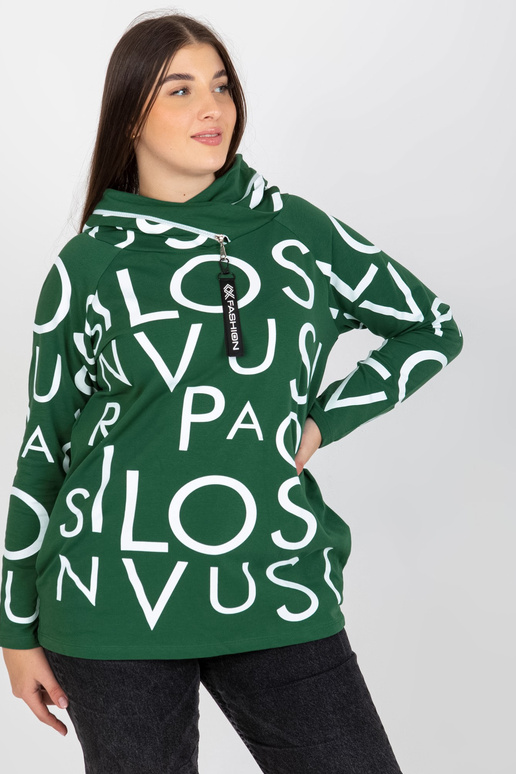 Tmavě zelená extra velká bavlněná...