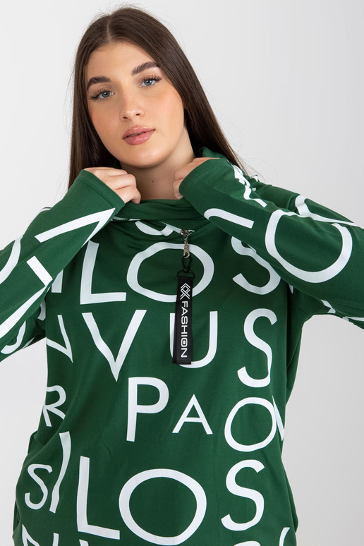 Tmavě zelená extra velká bavlněná...