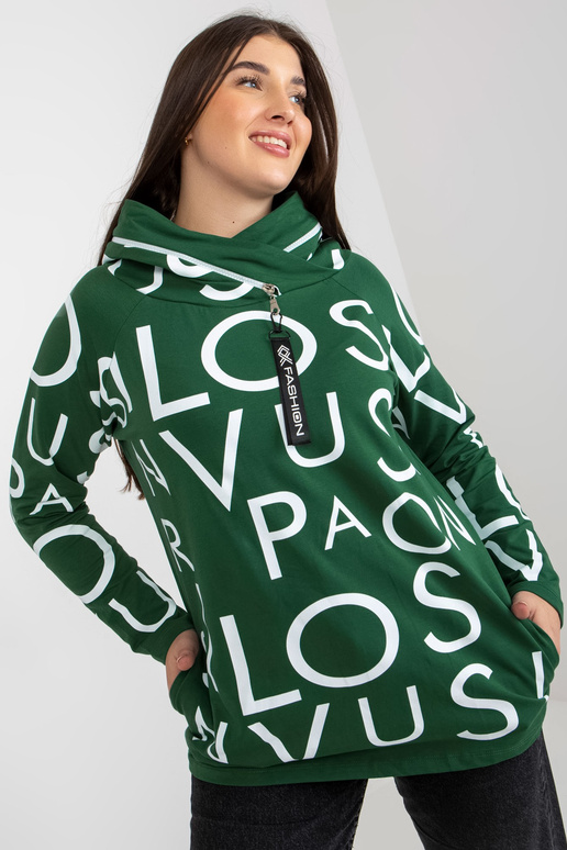 Tmavě zelená extra velká bavlněná...