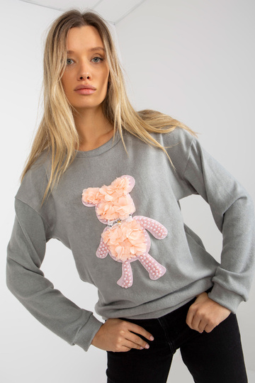 Šedý dámský klasický svetr...