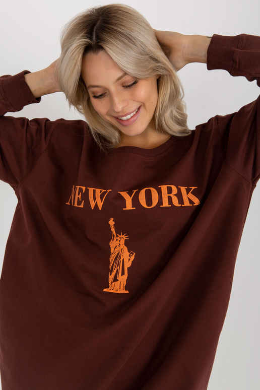 Bluza VI-BL-3212.15X D.HNĚDÁ/ORANŽ