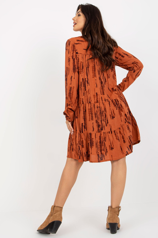 Světle hnědé dámské oversize šaty s...