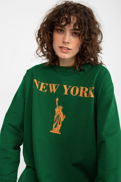 Bluza VI-BL-3212.15X D.ZELENÁ/ORANŽOVÁ