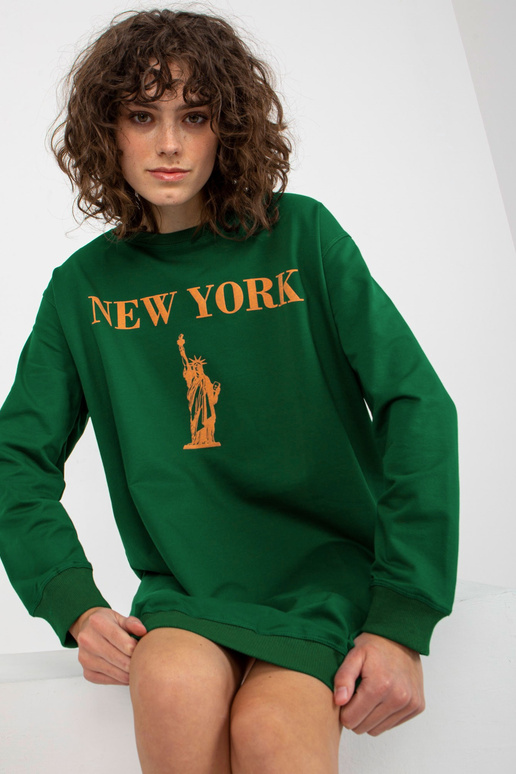 Bluza VI-BL-3212.15X D.ZELENÁ/ORANŽOVÁ