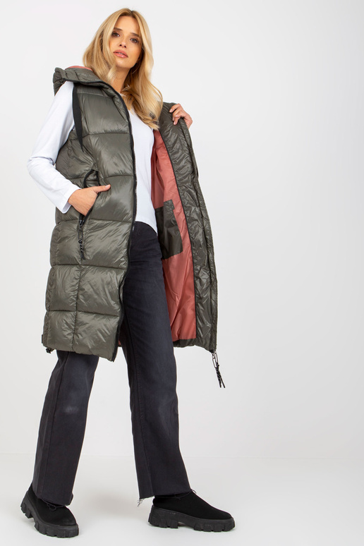 Kamizelka D50048X80105A3 TMAVĚ ZELENÁ