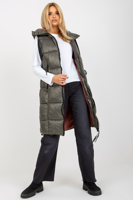 Kamizelka D50048X80105A3 TMAVĚ ZELENÁ