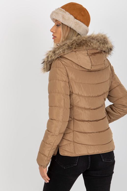 Camel přechodná bunda s kožíškem na...