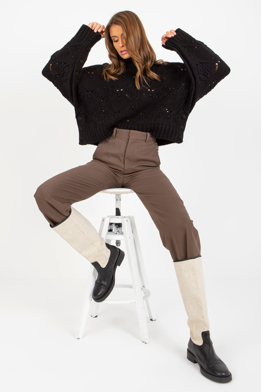 Pulovr Schwarzer Durchbrochener s...