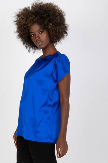 Tmavě modrá hladká halenka...