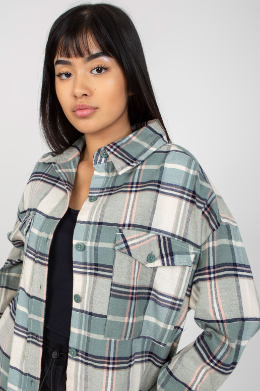 Koszula D60058C30290A STŘEDNÍ ZELENÁ