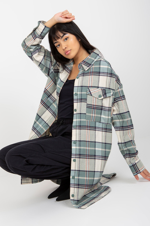 Koszula D60058C30290A STŘEDNÍ ZELENÁ