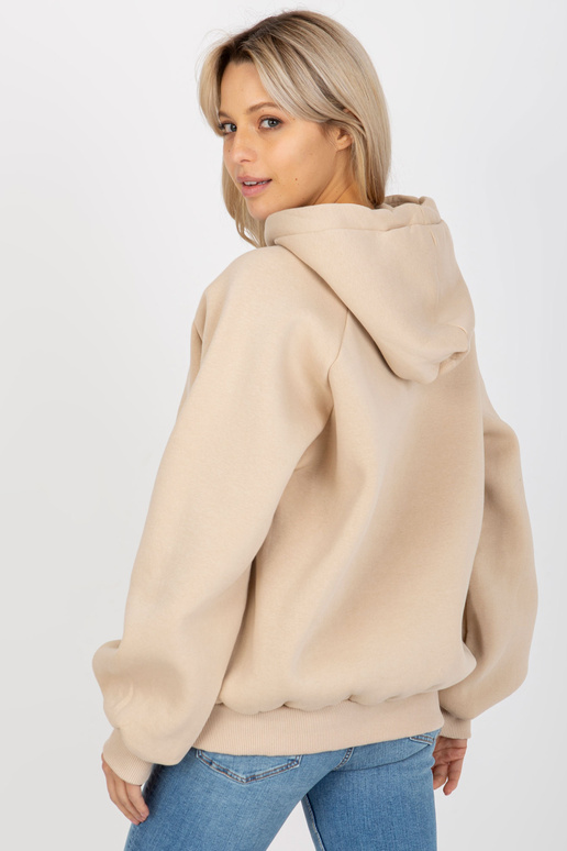 Béžová vystužená mikina s mikinou Debby