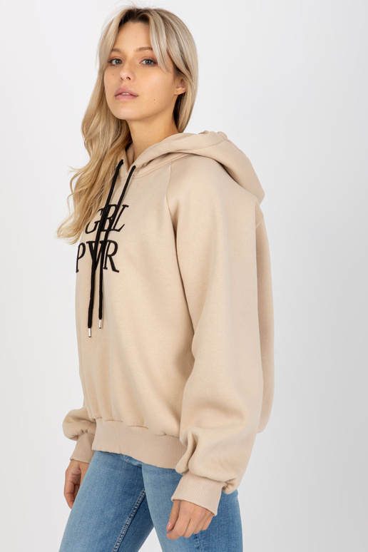 Béžová vystužená mikina s mikinou Debby