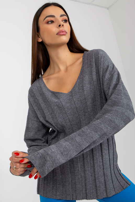 Sweter VI-SW-20233.19 TMAVĚ ŠEDÁ
