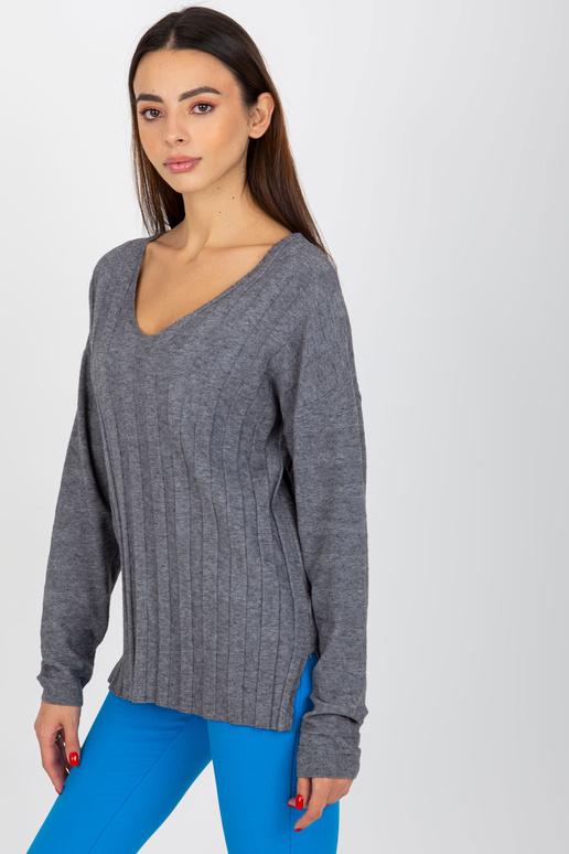 Sweter VI-SW-20233.19 TMAVĚ ŠEDÁ