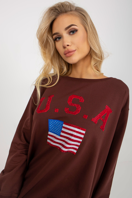 Bluza VI-BL-3192.23P TMAVĚ HNĚDÁ