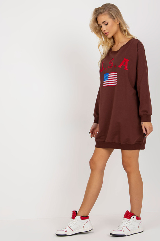 Bluza VI-BL-3192.23P TMAVĚ HNĚDÁ