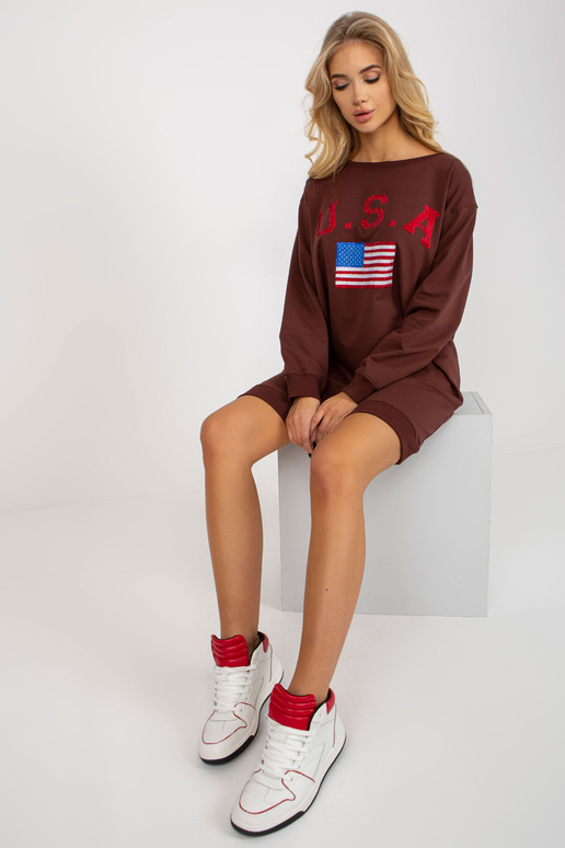 Bluza VI-BL-3192.23P TMAVĚ HNĚDÁ