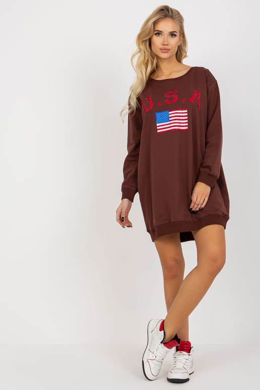 Bluza VI-BL-3192.23P TMAVĚ HNĚDÁ