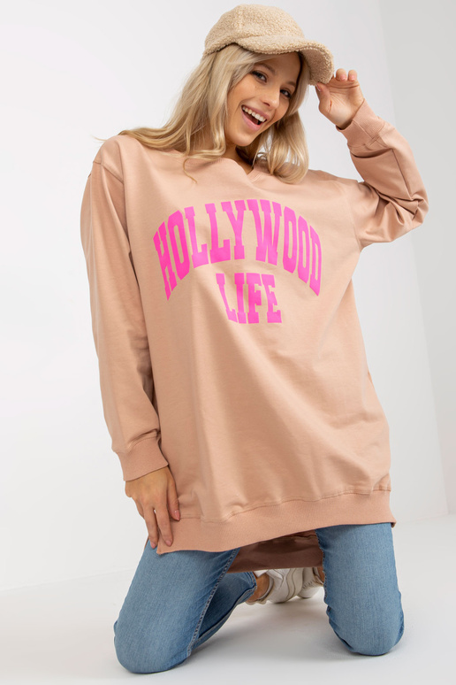 Bluza VI-BL-3102.01P BÉŽOVÁ/RŮŽOVÁ