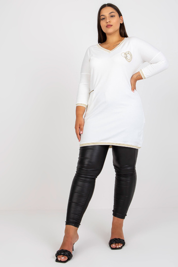 Bílá bavlněná tunika s...